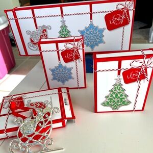 Lenox Merry & Bright ornaments. New in box. Three individually boxed.